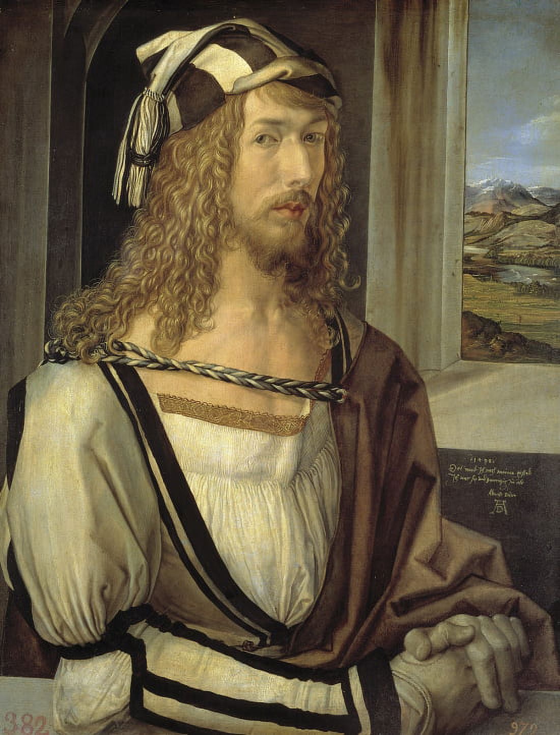 Self Portrait Canvas Art - Albrecht Durer (24 x 36)
