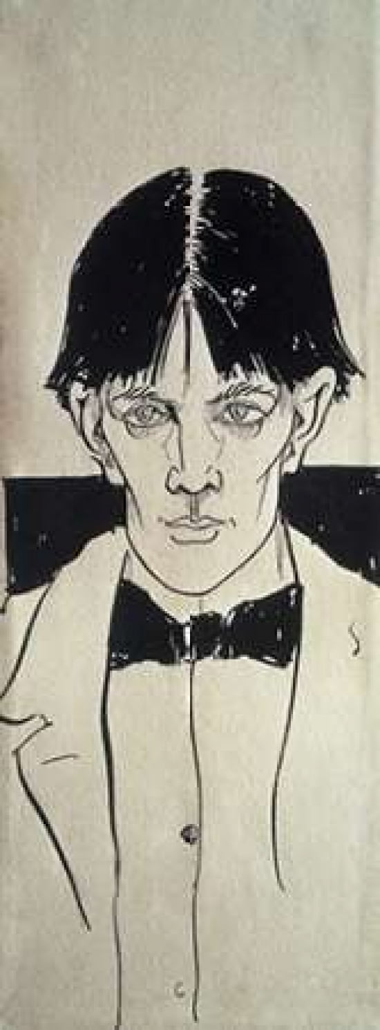 Self Portrait Canvas Art - Aubrey Beardsley (10 x 20)