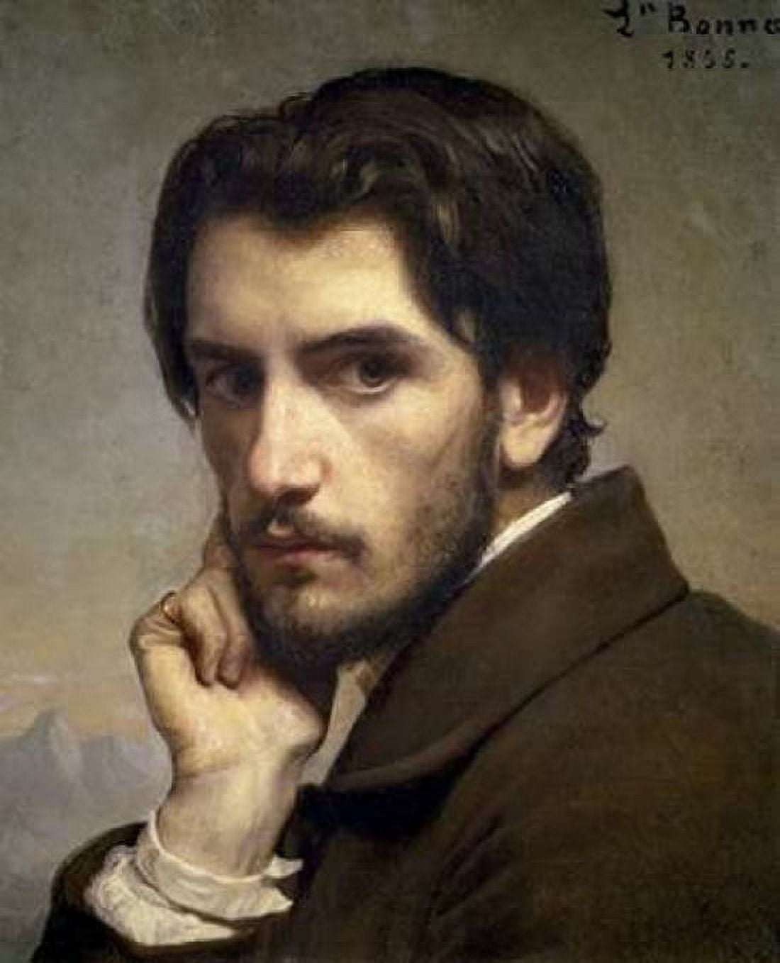 Self-Portrait Canvas Art - Leon Bonnat (24 x 30)