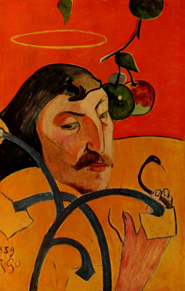 Self-Portrait Canvas Art - P Gauguin (24 x 36)