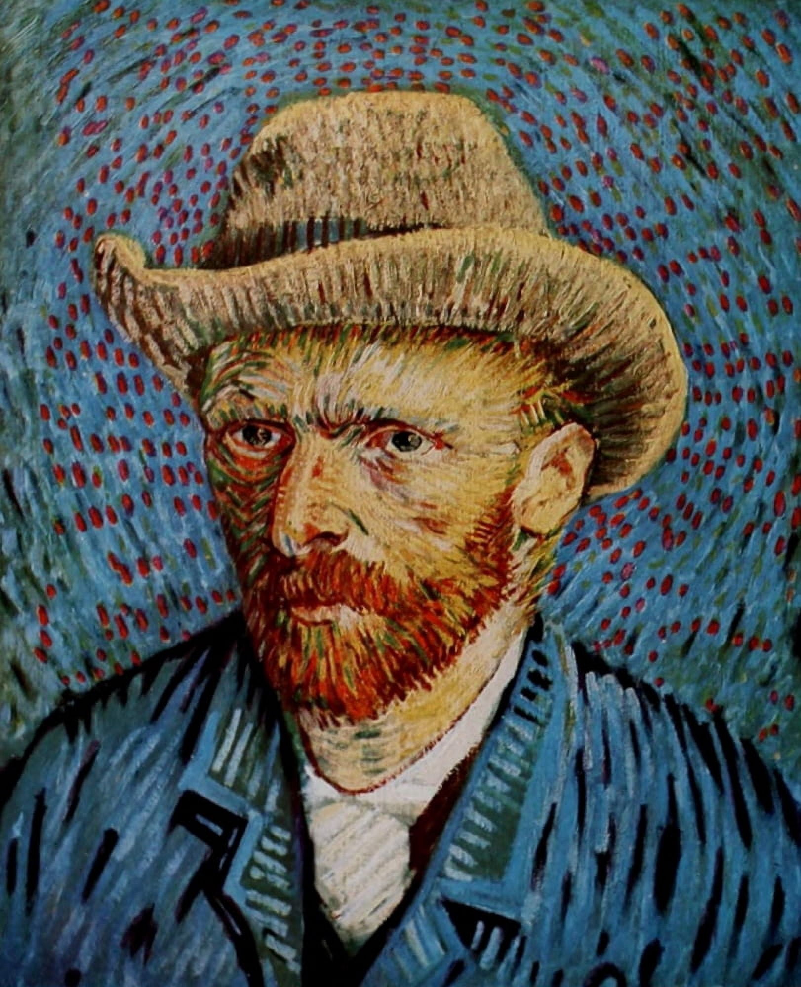 Self-Portrait Canvas Art - Vincent Van Gogh (24 x 36)