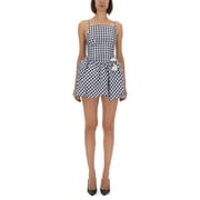 Self-Portrait Checkered Taffeta Mini Dress Women's