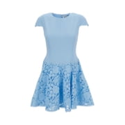 Self-Portrait Crepe Lace Mini Dress Womens
