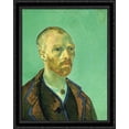 thumbnail image 1 of Self Portrait Dedicated to Paul Gauguin 28x34 Large Black Ornate Wood Framed Canvas Art by Vincent van Gogh, 1 of 2