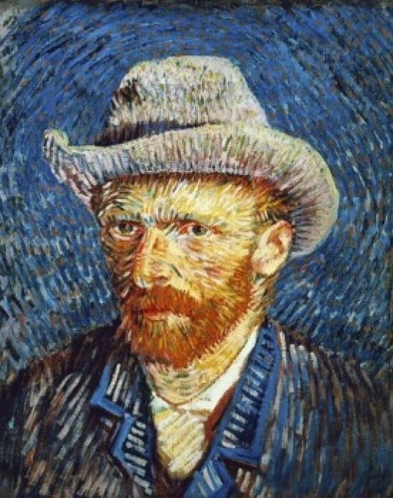Self Portrait in Grey Felt Hat 1887 Vincent van Gogh (1853-1890 Dutch) Oil on canvas van Gogh Museum Amsterdam Netherlands Canvas Art - Vincent van Gogh (24 x 36)
