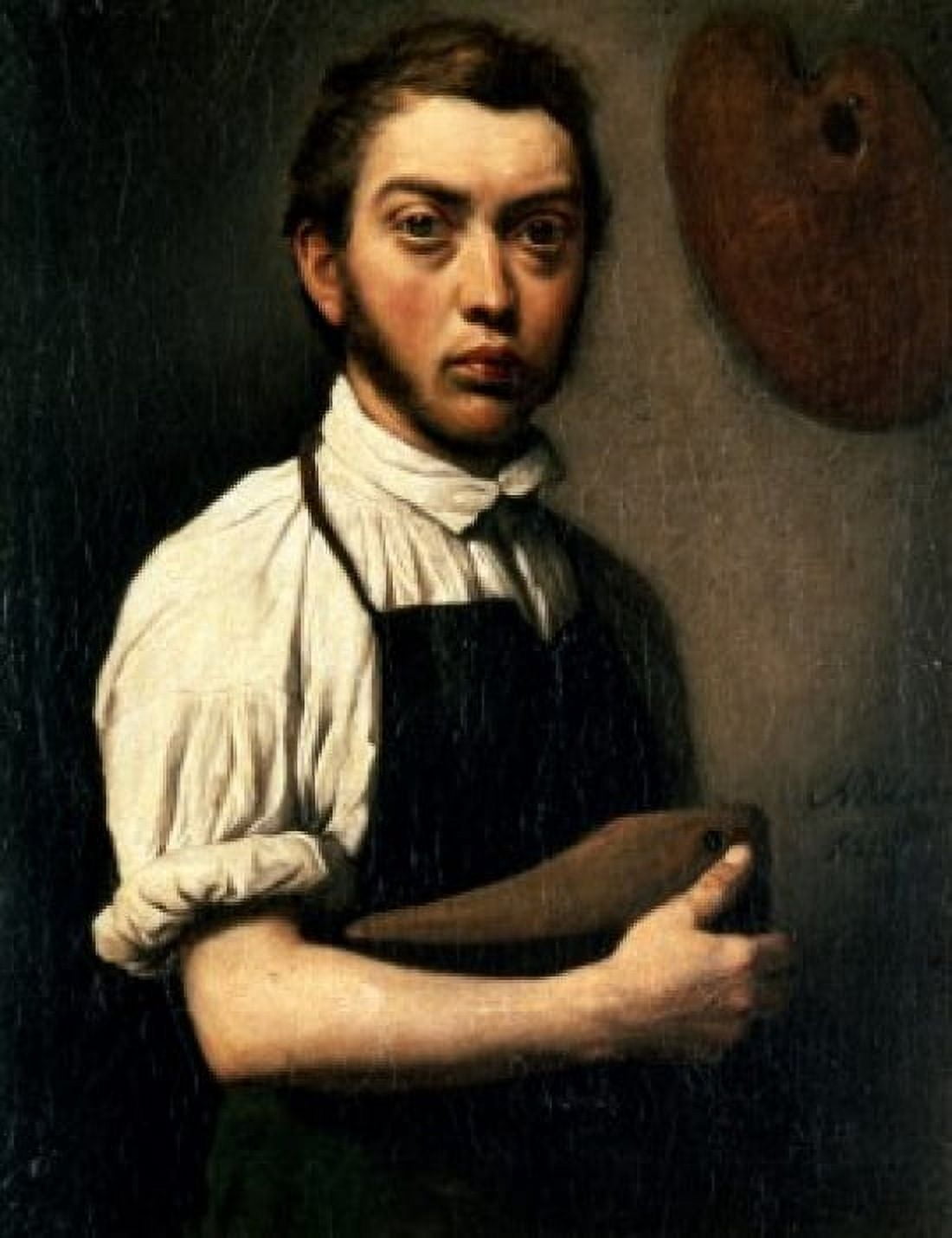 Self Portrait Johann Michael Neder (1807-1882 German) Stift Kremsmunster Austria (Benedictine Abbey) Canvas Art - Johann Michael Neder (18 x 24)