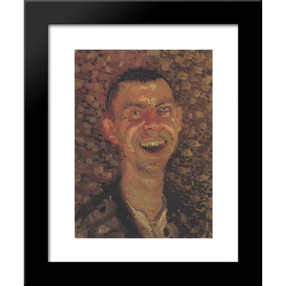 Self-Portrait Laughing 20x24 Framed Art Print by Richard Gerstl