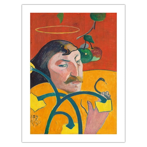 Self-Portrait - Le Pouldu France - From an Original Color Painting by Paul Gauguin c.1889 - Bamboo Fine Art 290gsm Paper Print (Unframed) 18x24in