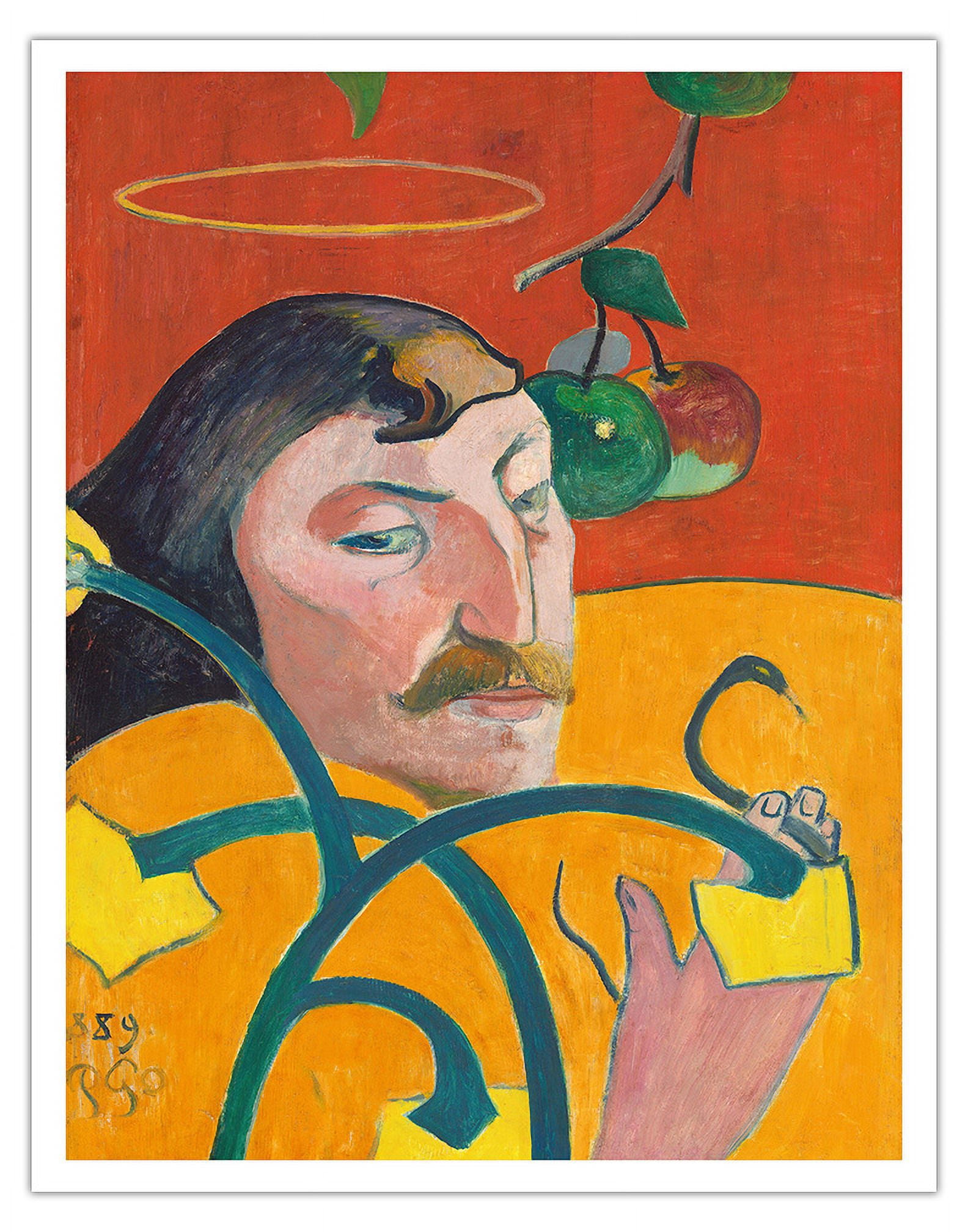 Self-Portrait - Le Pouldu France - From an Original Color Painting by Paul Gauguin c.1889 - Fine Art Matte Paper Print (Unframed) 11x14in