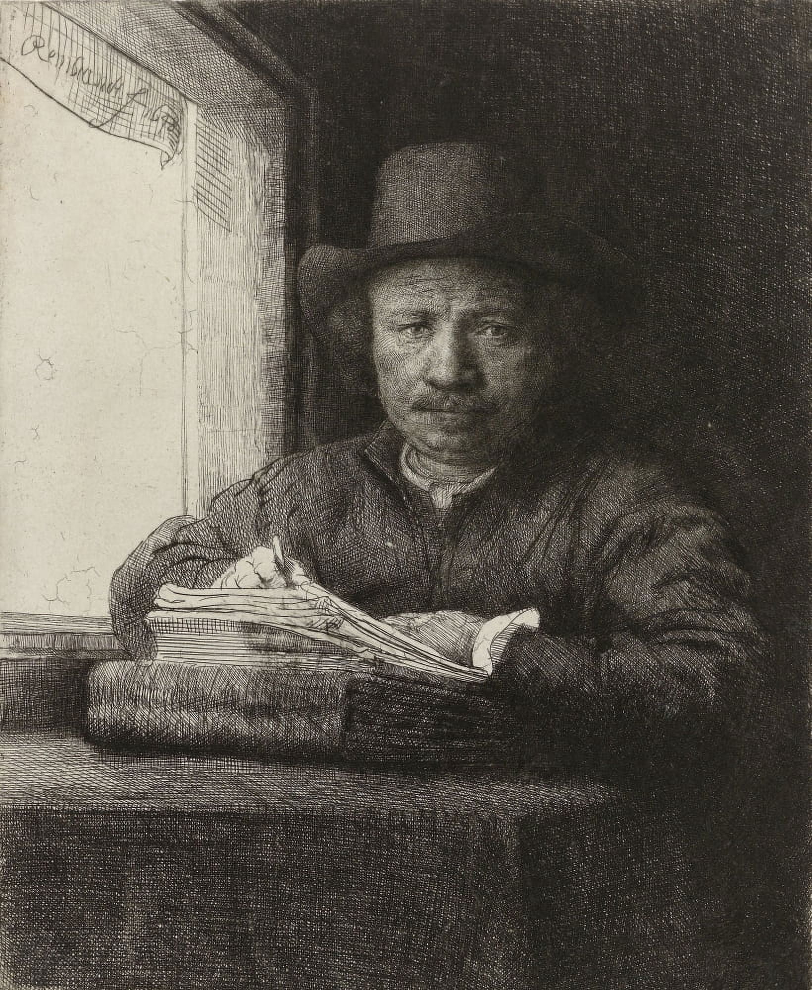 Self-Portrait Of Rembrandt Canvas Art - (24 x 36)