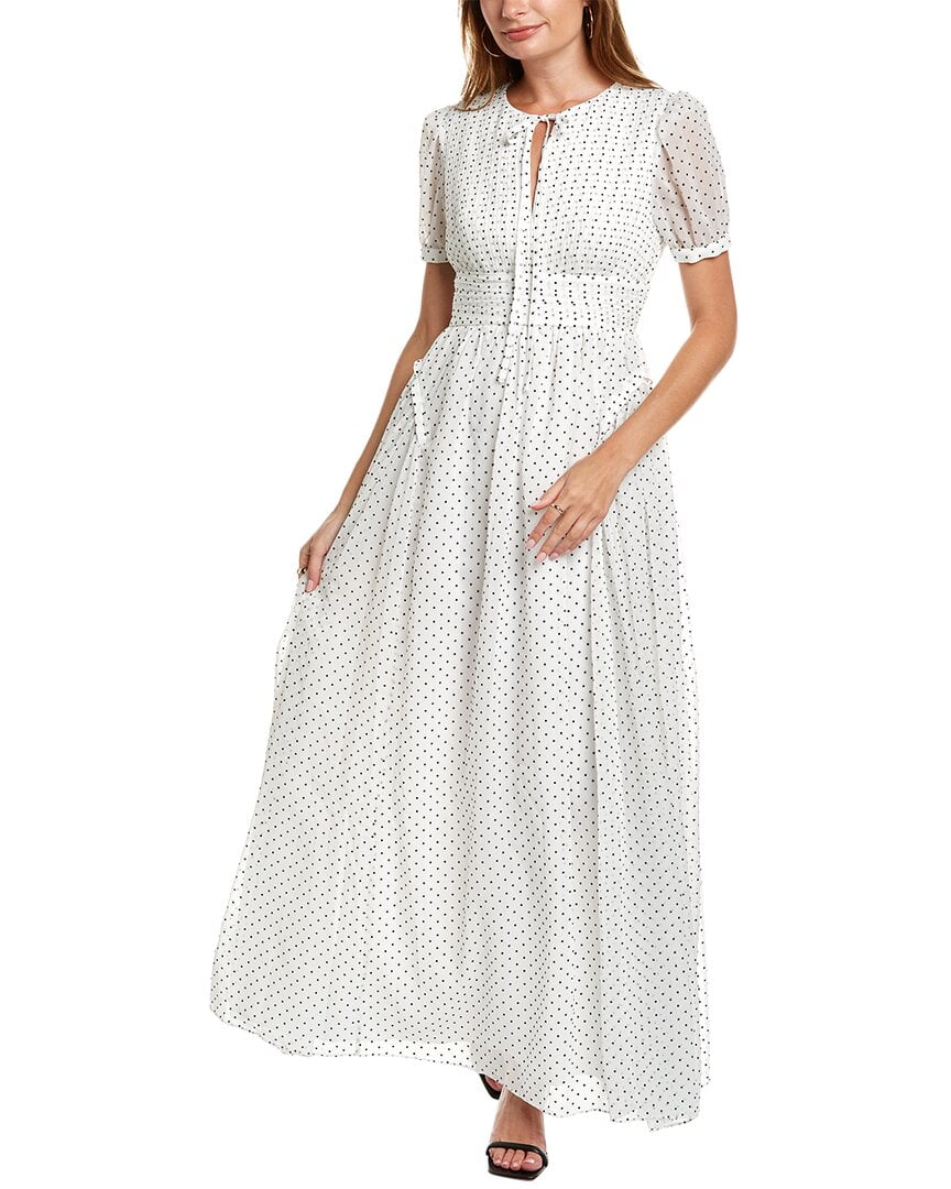knee length dresses for ladies Polka Dot Satin Midi Dress by Self Portrait main image 0