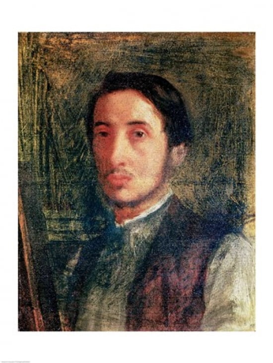 Self Portrait as a Young Man Canvas Art - Edgar Degas (18 x 24)