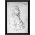 thumbnail image 1 of Self Portrait at 13 28x40 Large Black Ornate Wood Framed Canvas Art by Albrecht Durer, 1 of 2