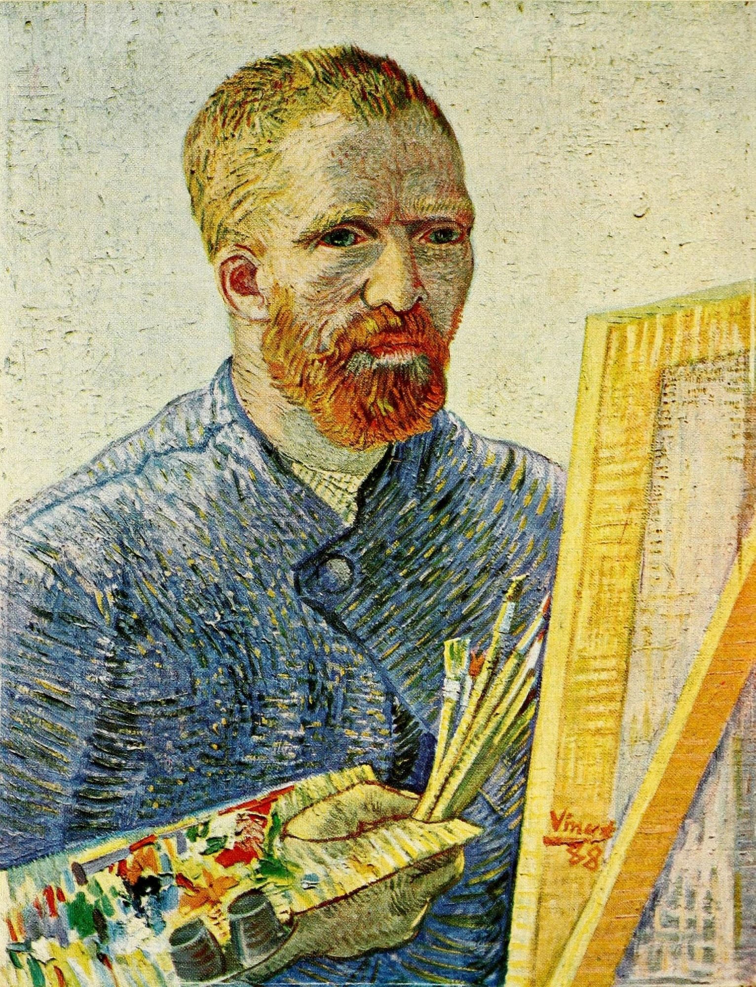Self-Portrait at Easel 1888 Canvas Art - Vincent Van Gogh (18 x 24)