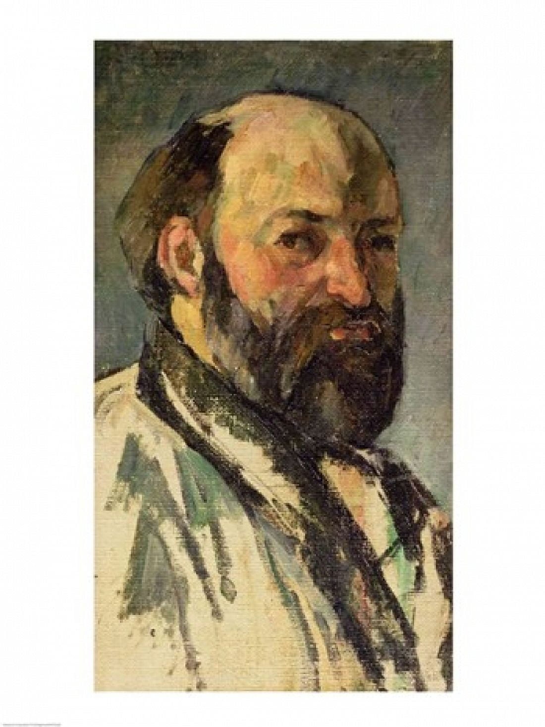 Self Portrait c1877-80 Canvas Art - Paul Cezanne (24 x 36)