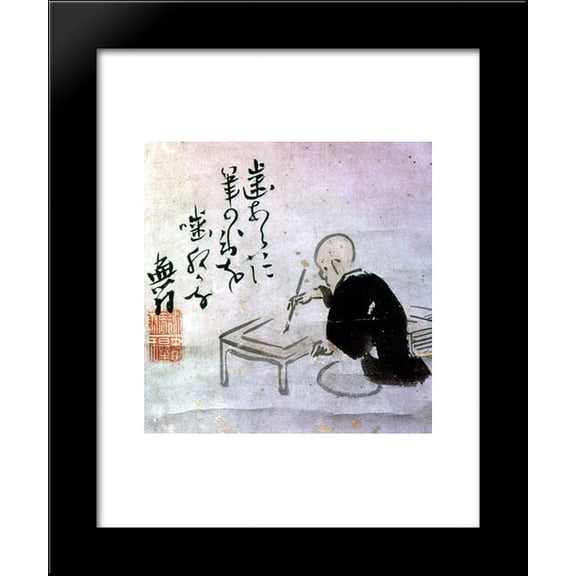 Self Portrait (haiga) 20x24 Framed Art Print by Yosa Buson