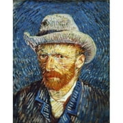 Self Portrait in Grey Felt Hat 1887 Vincent Van Gogh, 1853-1890 Dutch Oil On Canvas Van Gogh Museum Amsterdam Netherlands Poster Print, 18 x 24