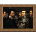 thumbnail image 1 of Self-Portrait in a Circle of Friends from Mantua 24x20 Gold Ornate Wood Framed Canvas Art by Peter Paul Rubens, 1 of 2
