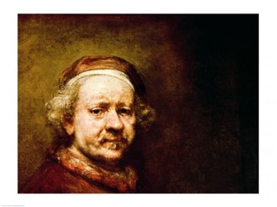 Self Portrait in at the Age of 63 1669 Canvas Art - Rembrandt van Rijn (24 x 18)
