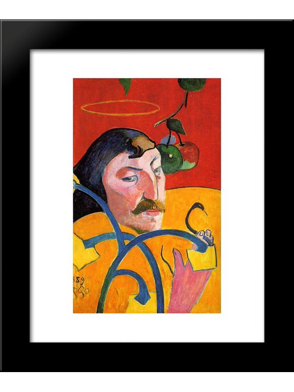 Self Portrait with Halo 20x24 Framed Art Print by Paul Gauguin