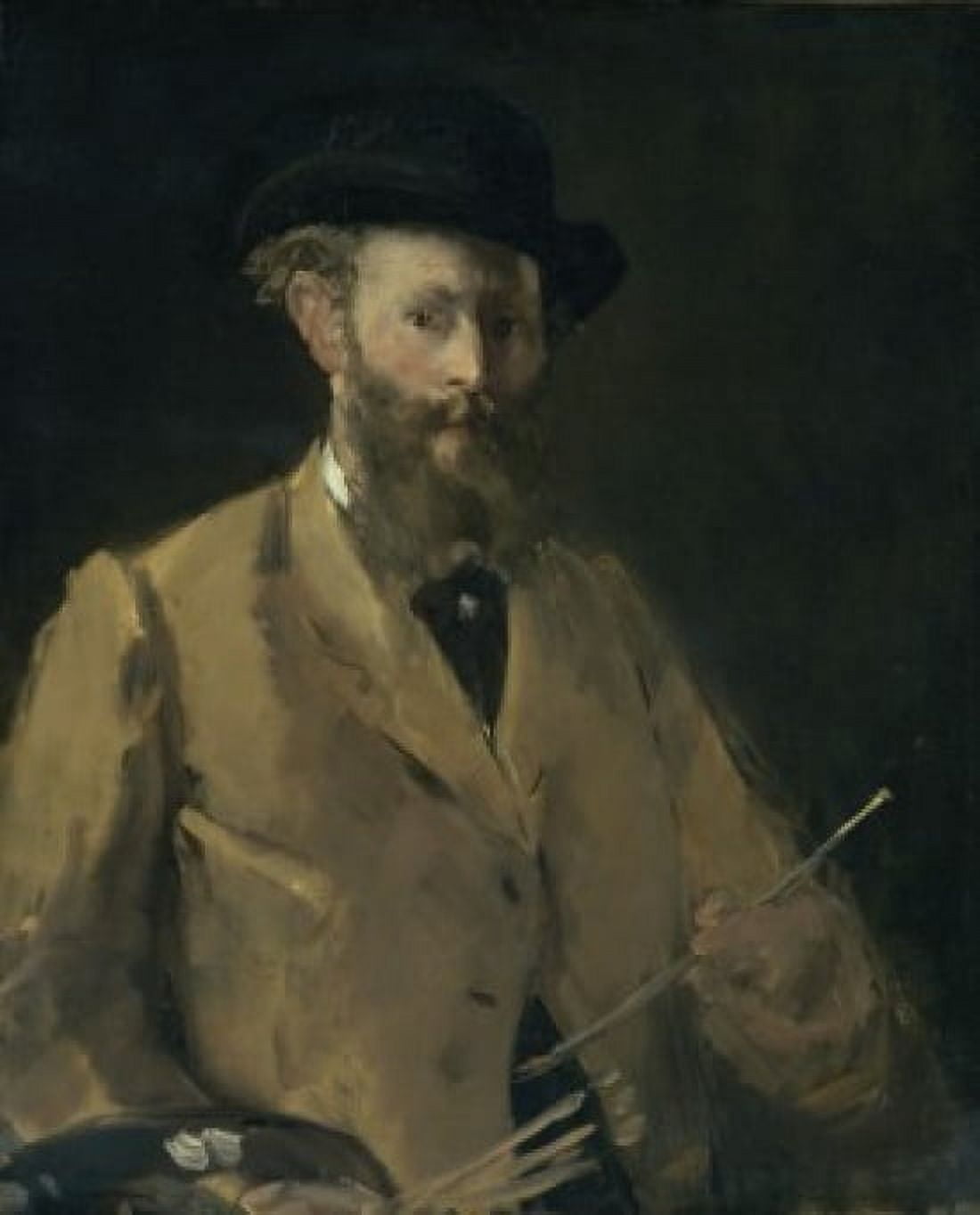 Self Portrait with Palette  ca 19th Century Edouard Manet (1832-1883 French)  Private Collection New York Canvas Art - Edouard Manet (18 x 24)