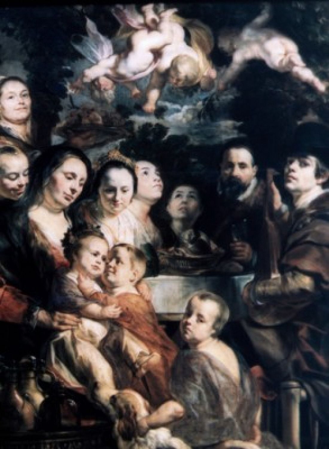 Self-Portrait with Parents Brothers and Sisters by Jacob Jordaens circa 1615 1593-1678 Canvas Art - Peter Paul Rubens (18 x 24)