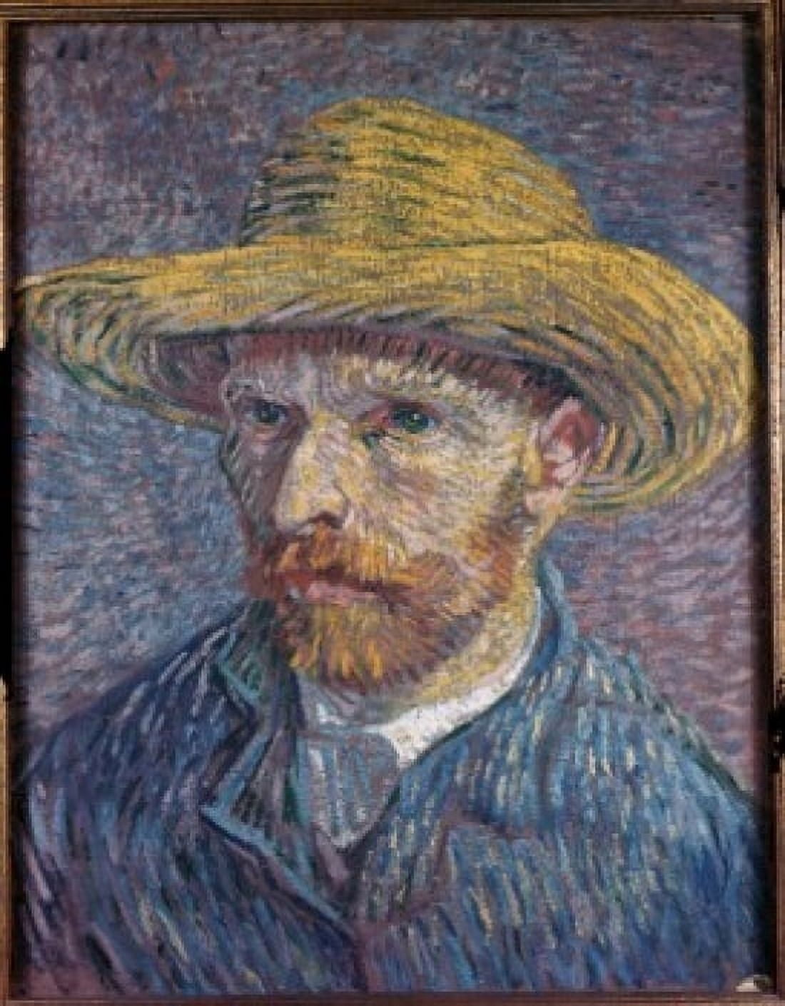 Self Portrait with Straw Hat 1888 Vincent van Gogh (1853-1890 Dutch) Oil on canvas Canvas Art - Vincent van Gogh (24 x 36)