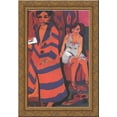 thumbnail image 1 of Self-Portrait with a Model 24x18 Gold Ornate Wood Framed Canvas Art by Ernst Ludwig Kirchner, 1 of 2