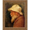 thumbnail image 1 of Self Portrait with a White Hat 20x24 Gold Ornate Wood Framed Canvas Art by Renoir, Pierre Auguste, 1 of 2