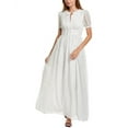 thumbnail image 1 of Self Portrait womens Self-Portrait Polka Dot Maxi Dress, UK 4/US 0, White, 1 of 3