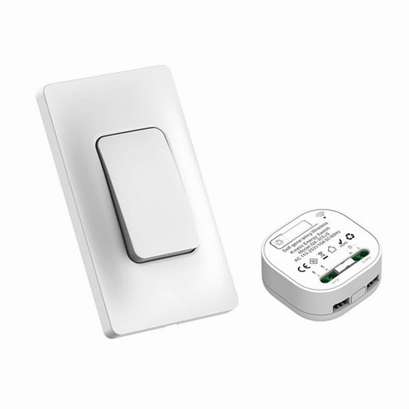 Self Powered Wireless Light Switch and Receiver Kit Remote Control Wall Switch Lighting Fixtures