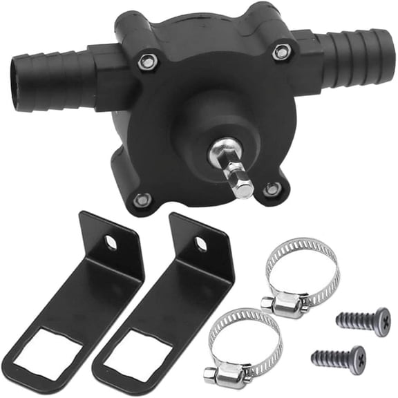 Self-Priming Transfer Pump, Portable Hand Drill Pump Water Transfer Pump, Household Electric Well Hand Pump Electric Drill Pump for Water Gasoline Oil Diesels Fluid (2 Pack)