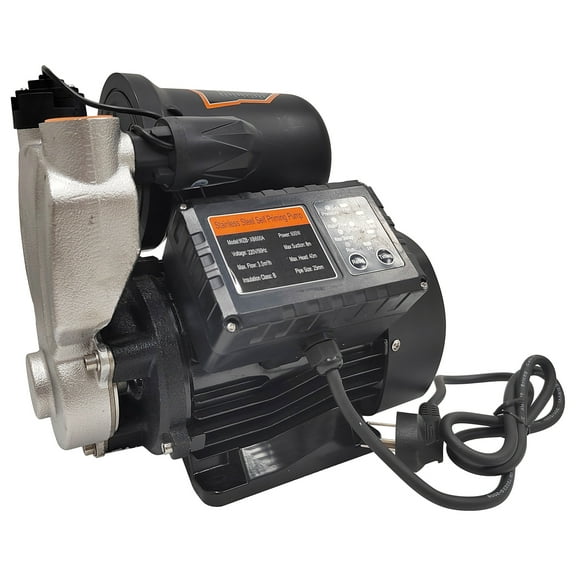Self Priming Water Pressure Booster Pump Automatic Hot Cold Water Pressurization Pump with Intelligent Control 220V 3.0m/h Max