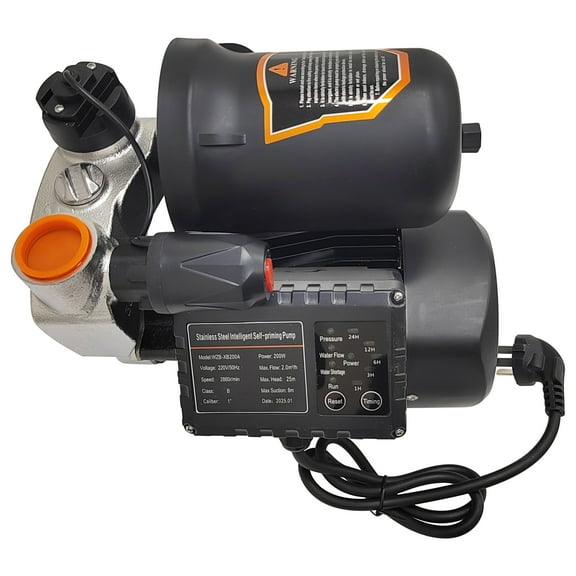 Self Priming Water Pressure Booster Pump with Intelligent Control 220V Max Head 25m Flow 2.0m/h