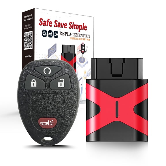 Self Programmable Car Key Keyless Entry Remote Replacement for 2006-2011 Chevy HHR/2005-2007 Buick Terraza 315MHZ with FCC: KOBGT04A