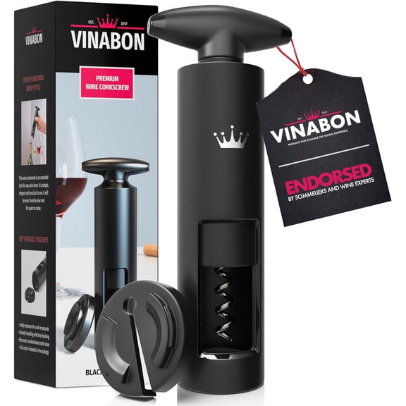 Self-Pulling Wine Opener - Updated 2026 Professional-Quality Twister Wine Corkscrews with Wine Foil Cutter - Manual Easy-Turn Wine Bottle Opener Corkscrew. Includes WineGuide Ebook