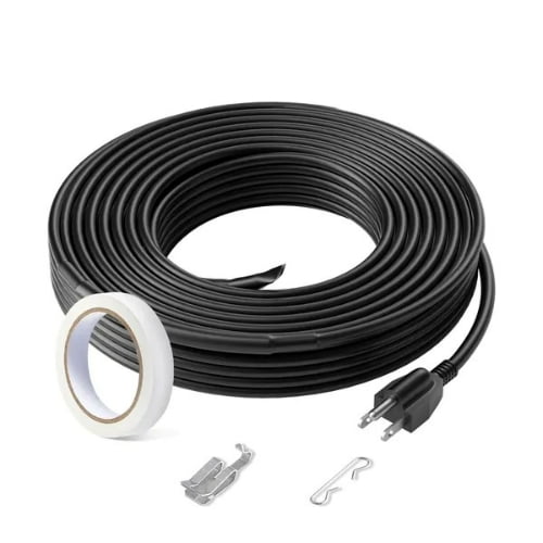 Self-Regulating Pipe Heating Cable 24FT 5W/FT Heat Tape for Pipes Roof