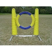 Self-Reset Dog Agility Tire Jump with non-rust aluminum alloy frame