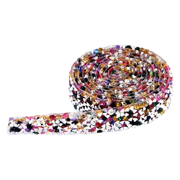 Self- Rhinestone Ribbon Tape, 36 Inch Crystal Glitter Strip for DIY Crafts, Cake & Party Decorations, Clothing, Ornaments