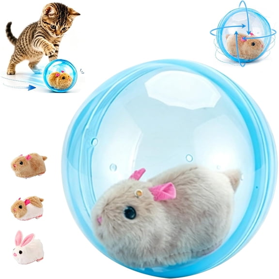 Self-Rolling Interactive Cat Ball, Automatic 360° Rolling Motion Pet Toy, Realistic Moving Interactive Ball for Cats & Dogs, Indoor Chase & Exercise Toy for Active Play