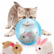 Self-Rolling Interactive Cat Ball, Interactive Cat Toy, Cat Teaser Exercise Toy With Motorized Moving Ball,360 Rotating Automatic Rolling Function, Moving Pet Toy for Indoor Cats Dogs Chasing