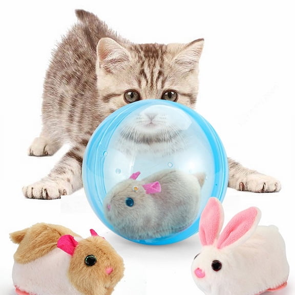Self-Rolling Interactive Cat Ball, Interactive Cat Toy, Cat Teaser Exercise Toy With Motorized Moving Ball,360°Rotating Automatic Rolling Function, Moving Pet Toy for Indoor Cats Dogs Chasing