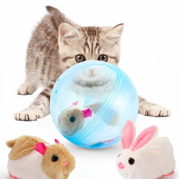 Self-Rolling Interactive Cat Ball, Interactive Cat Toy, Cat Teaser Exercise Toy With Motorized Moving Ball,360°Rotating Automatic Rolling Function, Moving Pet Toy for Indoor Cats Dogs Chasing