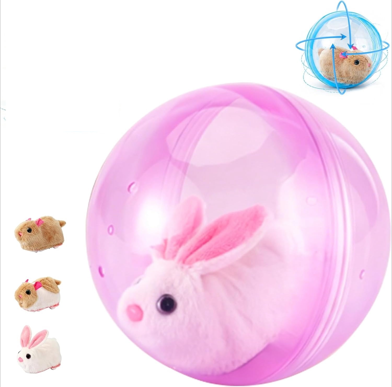Self-Rolling Interactive Cat Ball Realistic Animal,360° Automatic Smart ...