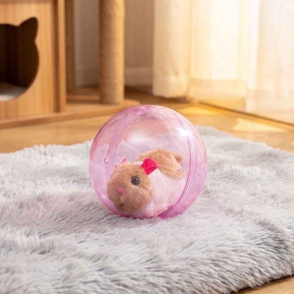 Self-Rolling Interactive Cat Ball, Realistic Animal Automatic Moving Rolling Cat Ball, 360° Rolling Spin Moving Cat Ball Fun Indoor Interactive Pet Ball for Cats Dogs