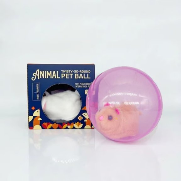 Self-Rolling Obstacle Avoiding Interactive Small Pet Rolling Ball, Smart Sensing Hamster Ball Toy, Motion Simulation for Cats, Kittens & Small Dogs, Transparent ABS Shell, Realistic Prey Inside