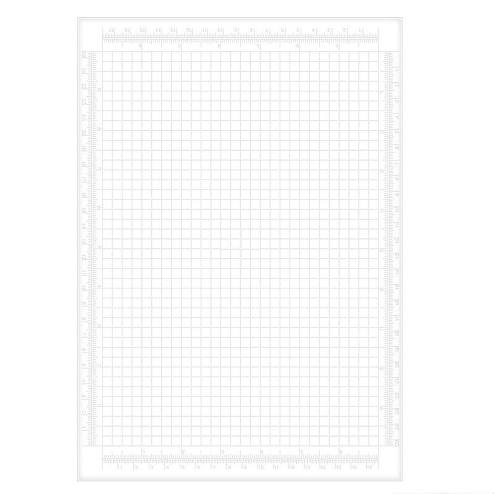 Self Routine Cutting Mat, 18X24 In, Non Slip Mat, Grid Paper, Rulers, Crafting, Hobby Station, Clear, 1 Pc