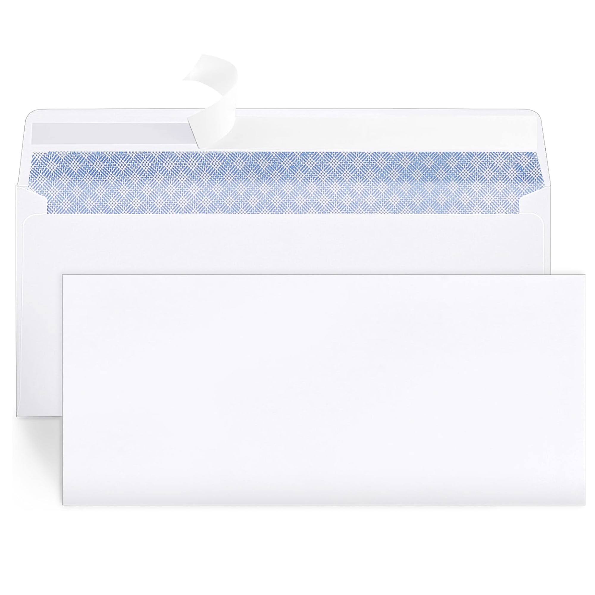 Envelopes #10 Mailing Envelopes, Privacy Tint Gummed Envelopes, Business Envelopes, Envelopes Letter with Self-Seal Adhesive Strip, White, 4.13 in x 9.5 in, 100 Count
