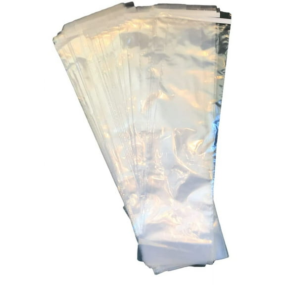 Self Seal Poly bags 6x23 2.0 Mil. for Shipping and Retail Packaging 6x23x1 Inch (Case of 50, Clear)