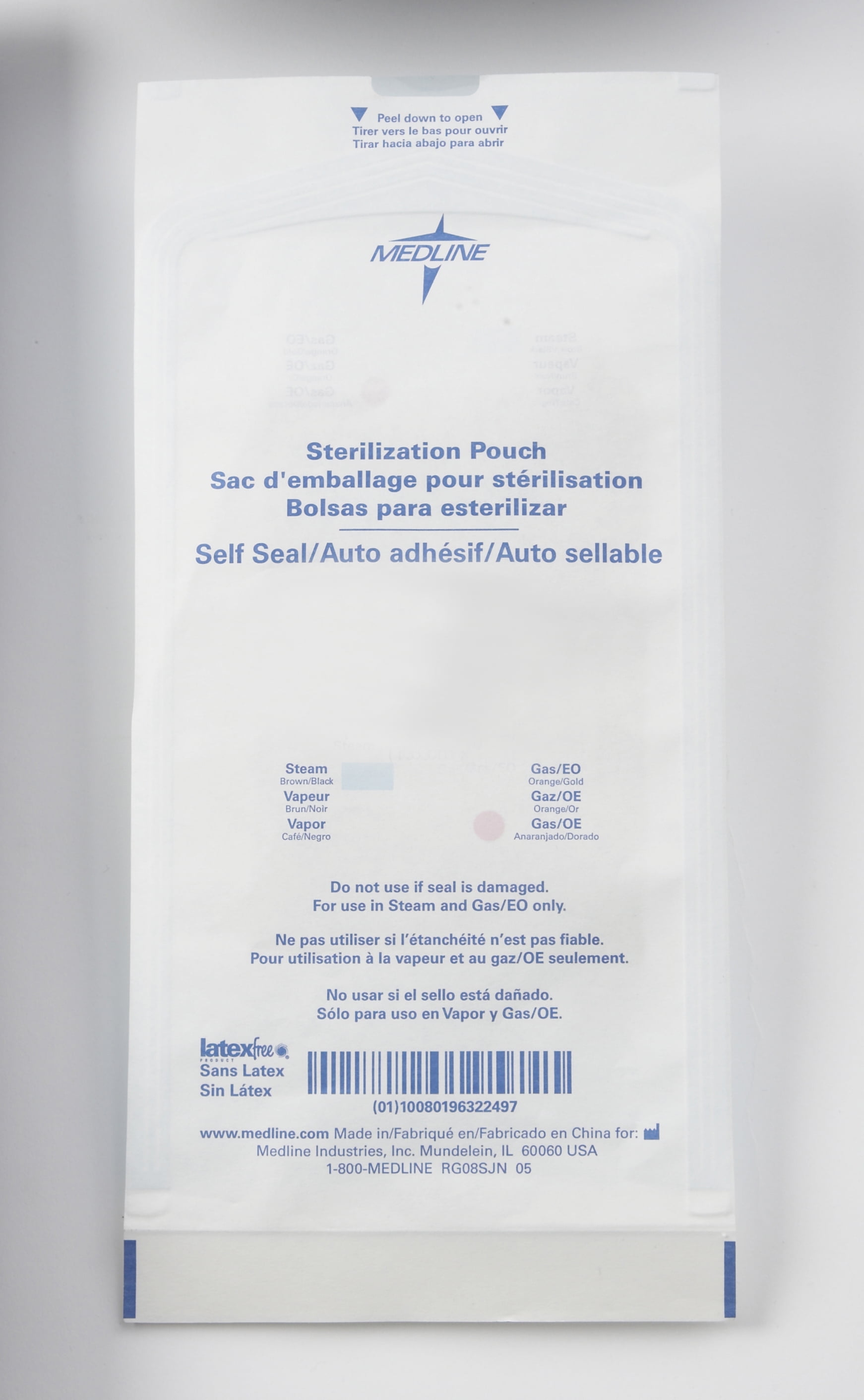 Self Seal Surgical Instrument Sterilization Pouches MPP100545GS